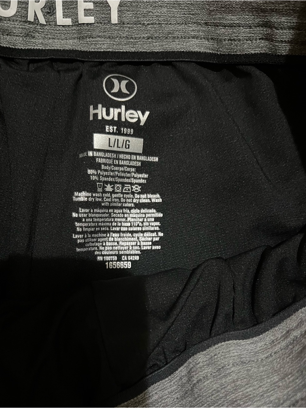 Hurley Black Floral Swim Trunks - Picture 3 of 3